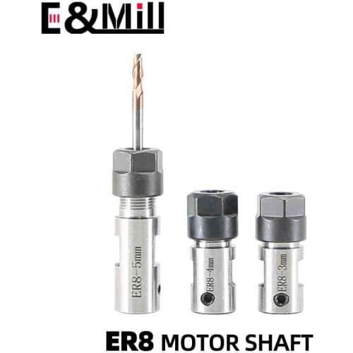C12 ER8 DIY Motor Shaft Tool Holder ER Post Spindle 3mm 4mm 5mm For ER Tool Holder ER8 Collet Chuck Nut Wrench Engraving Machine