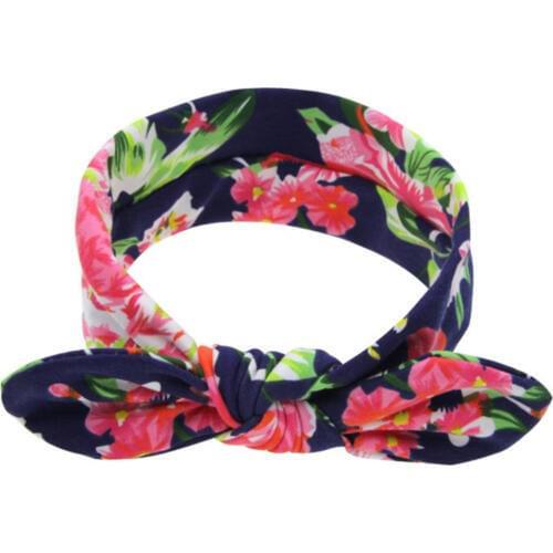 Children Headbands Print Bowknot Turban Baby Hair Bands
