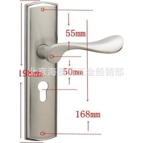 Europe Classic Style Aluminum door lock Indoor Dual Latch Room Door Panel Handle Lock With Key