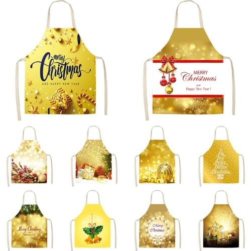 Golden style Christmas theme kitchen accessories aprons for women kids apron Apron for children alpaca goods for home kitchen