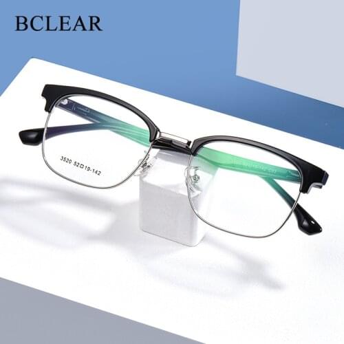 Unisex Fashion Retro Eyebrow Glasses Frames Optical Eyeglasses Frame Myopia Ultra-light TR90 Alloy Prescription Eyewear 2021 New