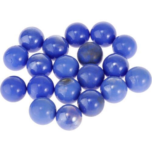 Pack of 20 16mm Blue Glass Marbles, Kids Marble Game Toy, Chinese Checkers Accessory