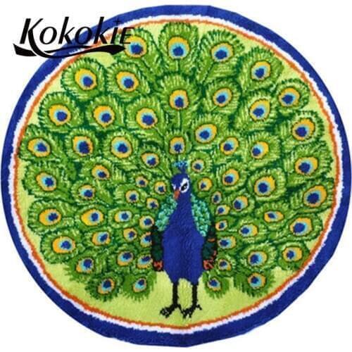 Latch hook kits Animal Large printed canvas yarn carpet diy latch hook rug kits carpet embroidery carpet diy rug hobby craft