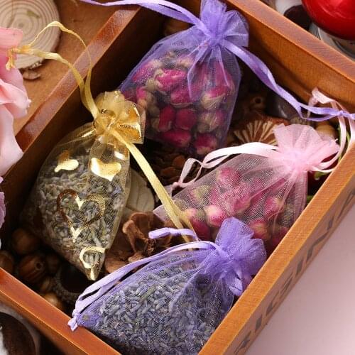 1PC Natural Aromatherapy Aromatic Household Wardrobe Car Lavender Air Fresheners Lavender Bud Dried Flower Sachet Bag