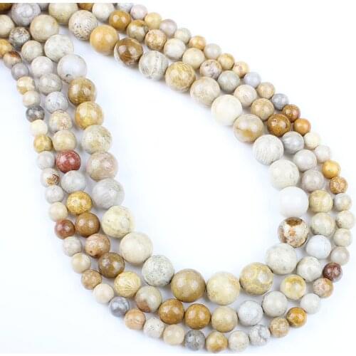 Natural Chrysanthemum Stone Loose Beads Strand Semi-precious Stone Fashion Jewelry Beads For Making Necklace Bracelet Size4-10mm