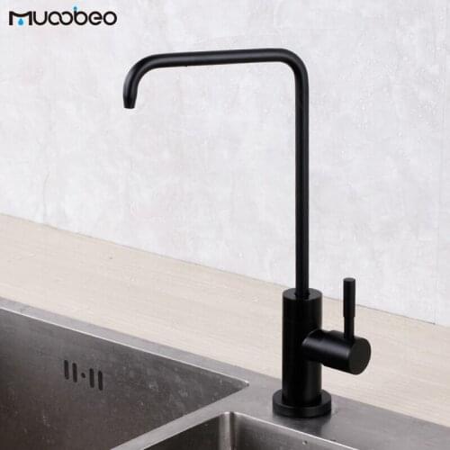 Black Stainless Steel Kitchen Direct Drinking Water purify Faucet Osmosis Filter Sink Tap Single Handle Purified Faucet
