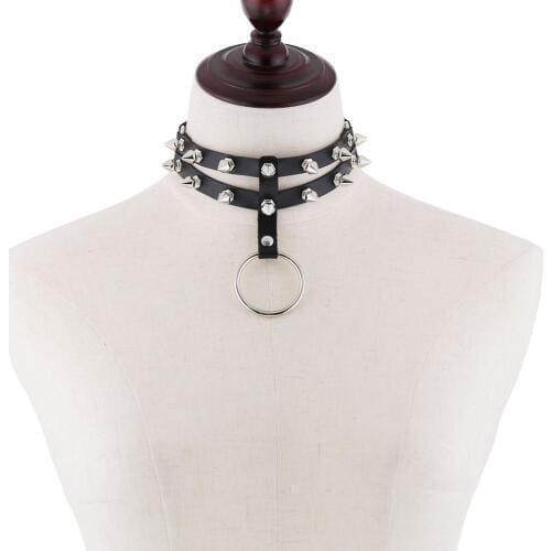 Spike Choker Collar for women Necklace studded Gothic choker men cool Punk rock leather chocker emo Harajuku Steampunk Jewelry