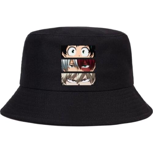 My Hero Academia Men Female Summer Hat Panama Bucket Cap The Design Flat Visor Fashion Hoodie Japan Anime bucket hat