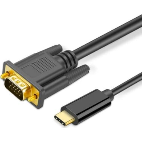 USB-C To VGA Laptop Game Station PC Phone Connection Monitors Projector Displayer Adapter Type-C To VGA HD Video Cable