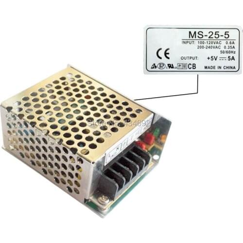 10PCS DC 5V 5A 25W Universal Regulated Switching Power Supply Use For CCTV Cameras Led Strips Home Appliances Free Shipping