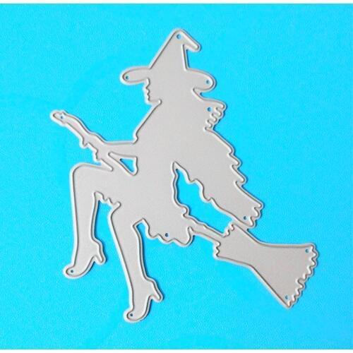 YLCD1014 Witch Metal Cutting Dies For Scrapbooking Stencils DIY Album Cards Decoration Embossing Folder Die Cuts Template New