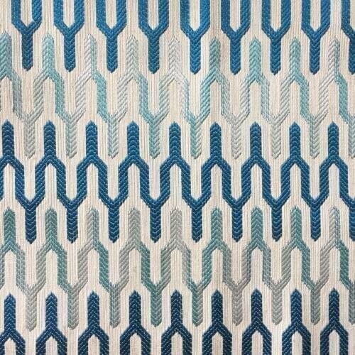 4 Colors Contemporary Geometric Linen Jacquard Woven Drapery Curtain Sofa Pillows Fabric Railroaded 280cm width Sell by meter