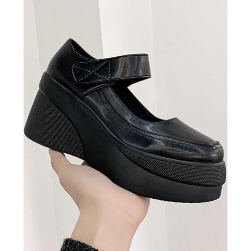 Spring Woman Mary Jane Shoes Womens Japanese High Heels Platform Shoes Harajuku Retro Lolita Shoes High Heels Women Shoes