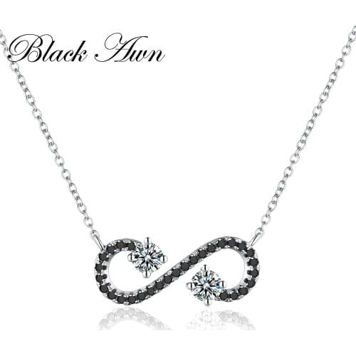 2021 New Fine Genuine 925 Sterling Silver Jewelry Solotaire Necklace Women "S" Bijoux Femme Necklaces&Pendants Bijoux P055