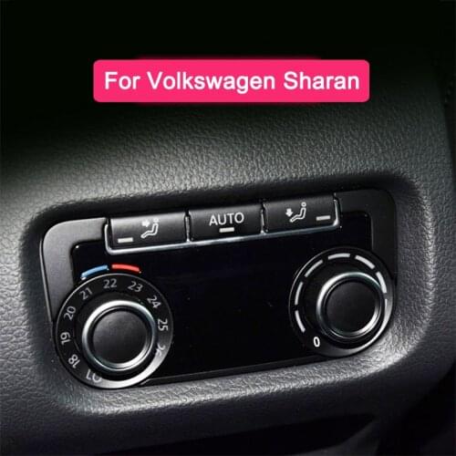 1Pc Rear Air Conditioning Knob Cover Panel Decorative Cover Plating Ring For Volkswagen Sharan Auto Accessories