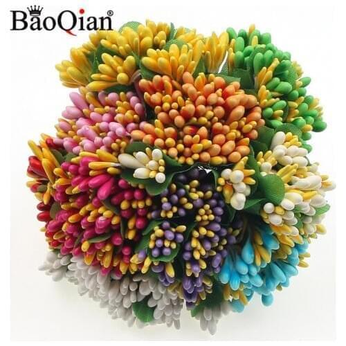 10PCS stamen sugar handmade artificial flowers Cheap wedding decoration diy wreath needlework Gift box scrapbooking fake flower
