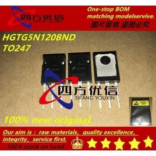100% new original (2PCS) HGTG5N120BND 5N120BND RHRG30120 TO247