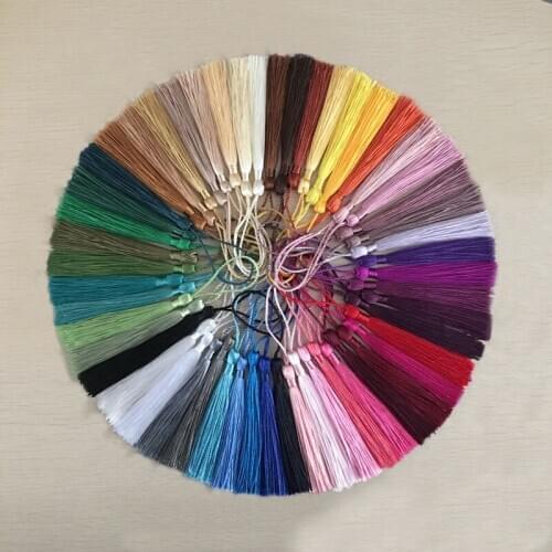 100pcs/Pack Polyester Silk Tassel Fringe 13cm Cotton Tassels Trim For Sewing Curtains Accessories DIY Home Wedding Decoration