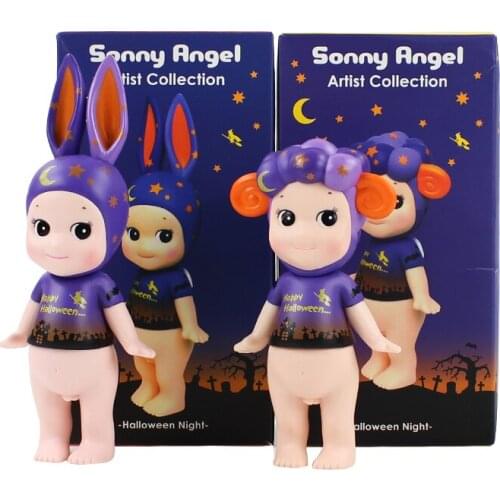 2pcs/lot Sonny Angel Figure Toys Halloween Series Doll Angel Cupid Doll Decoration