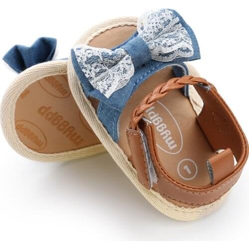 2021 Summer Baby Sandals Baby Girl Summer Soft Sole Shoes Bowknot Sandals Toddler Infant Prewalkers Baby Sandals