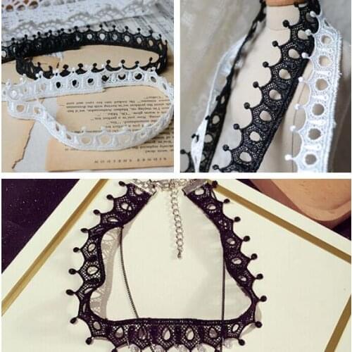 5 Yards/lot 2.2cm Width Crown Tiara Pattern Embroidered Lace Edge Trim Home Applique DIY Sewing Craft Ribbon Wedding Accessory