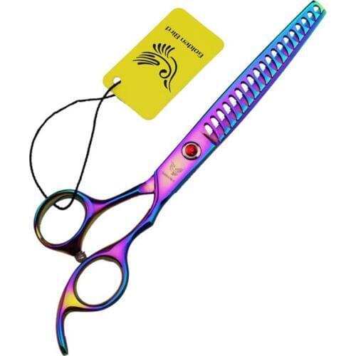 7" colorful Professional Pet Scissors High Quality grooming dog for dogs thinning scissors dog puppy hair cutting scissors shear