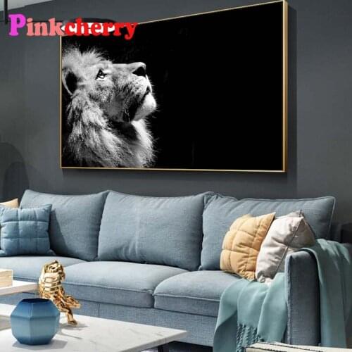 Full Square/Round DIY diamond embroidery African Large Lion Leopard Animals Face pattern cross stitch kits Diamond Painting