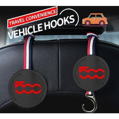 Car Seat Back Hooks Vehicle Hidden Headrest Hanger For fiat 500 punto abarth 500 stilo ducato palio bravo doblo Car Accessories