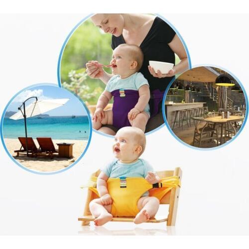 Baby stretch wrap safety belt harness baby carrier portable infant seat lunch dinning chair cover bebe seguridad