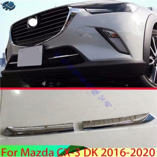 For Mazda CX-3 2016 2017 2018 2019 ABS Chrome Front Grille Accent Cover Lower Mesh Trim Molding Styling Bezel Garnish
