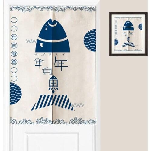 Chinese style door curtain partition household bedroom hanging kitchen porch cloth autumn and winter art decoration door screen