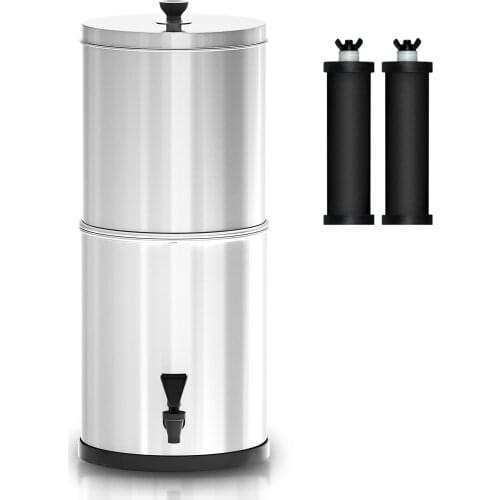 Water Filtration Bucket Gravity Water Filter System Water Purifier for Home Outdoor Camping Hiking Emergency Preparedness