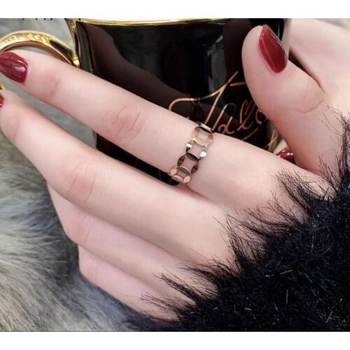 Hot Sell Chinese Ancient Coin Ring 2020 M Classic Style Gold Color Luxury Women Fashion Stainless Steel Jewelry