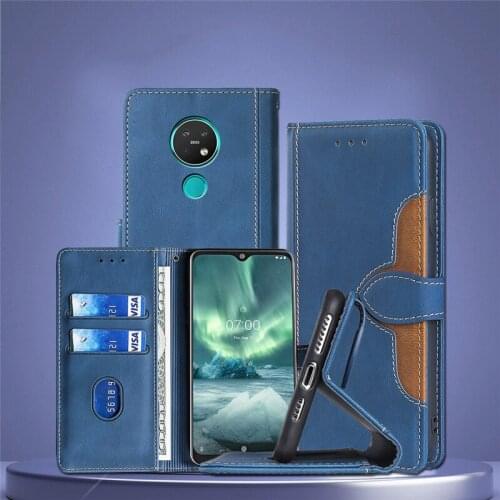 Leather case for Nokia 7.2 7.3 6.2 9 8 5.4 7 plus Case Flip Leather Card Slot Stand wallet Case For Nokia x5 x6 x7 c3 c2 Cover
