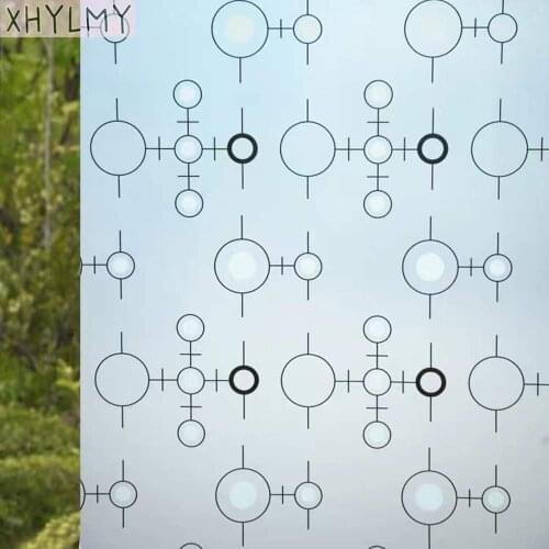3D Matte Frosted Window Film Stained Glass Vinyl Self Adhesive Film UV Protective Decorative Film Glass Sticker for Home Door