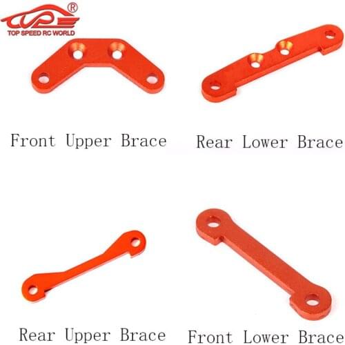 Metal Front or Rear Upper or Lower Brace Bracket Set for 1/5 HPI Rofun Baha KM ROVAN BAJA 5B 5T 5SC Rc Car Truck Upgrade Parts