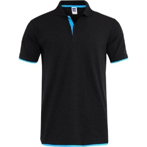 Mens Oversized T-shirt New Cotton Pure Cotton Lapel Polo Shirt Mens Short-sleeved Loose Solid Color T-shirt Plus Fat Plus Size