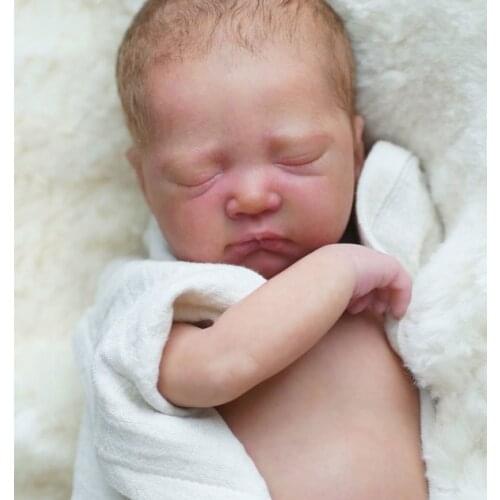 NPK 16inch Premie Baby Size Reborn Doll Kit Mariza Sleeping Baby Unfinished Doll Parts