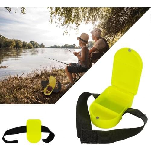 Durable Nylon Fishing Bait Box Magnetic Button Portable ABS Reusable Storage Fishing Tackle Box for Angling for Fishing Lover