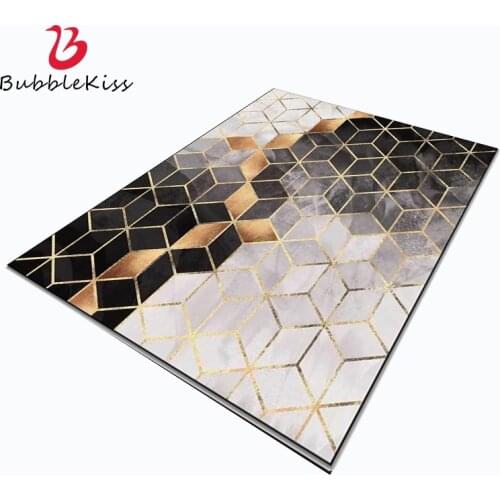Bubble Kiss Golden Geometric Carpets For Living Room Bedroom Decor Rug Nordic Style Home Coffee Table Long Carpet Bedside Rugs