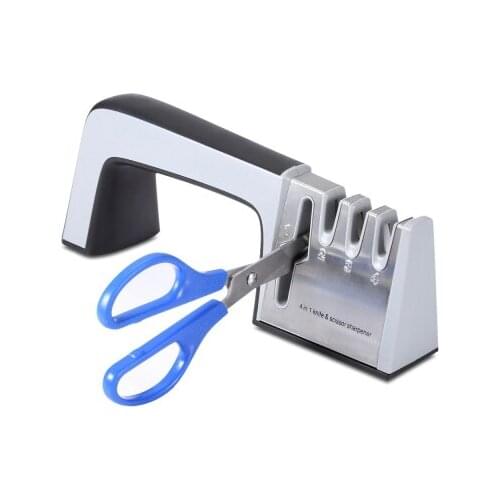 RISAM 4 In 1 Knife Sharpener Ceramic Stainless Steel Knife Grinder handheld Scissor Sharpening System Sharpening Stone