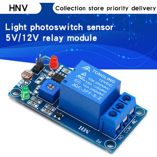 5V 12V Light Photoswitch Sensor Switch LDR Photoresistor Relay Module Light Detection Photosensitive Sensor Board