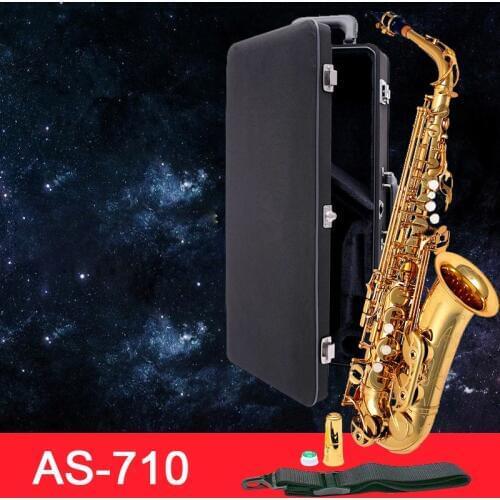 Top quality LAIIMAN Saxophone conn AS-710 Eb Golden alto Saxophone Gold Lacquer Sax alto Professional musical instrument Gift