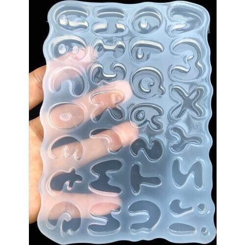 Mirror Letter Epoxy Decorative Silicone Mold 16684
