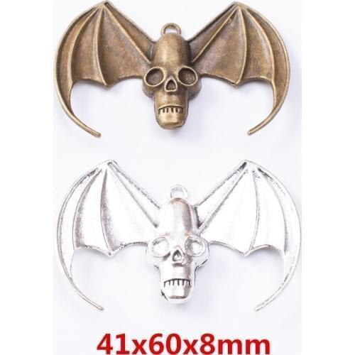 5 pieces of retro metal zinc alloy bat pendant for DIY handmade jewelry necklace making 7144
