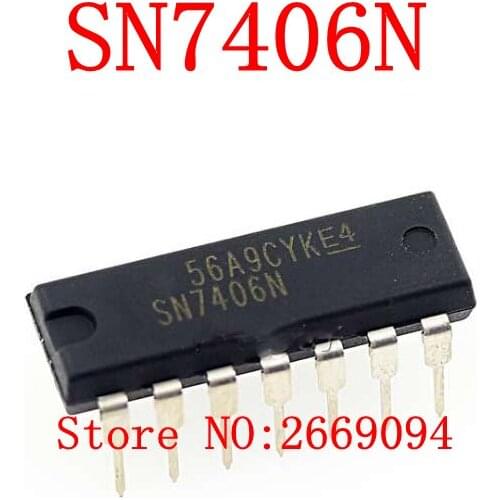 50PCS /100PCS SN7406N DM7406N HD7406P SN7406 7406P 7406N 7406 Brand new original authentic Inline DIP14