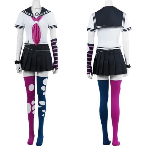 Anime Super DanganRonpa Cosplay Mioda Ibuki Cosplay Costumes School Uniform Dress Outfits Halloween Carnival Suit