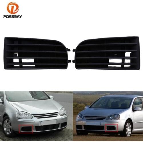 POSSBAY Car Front Lower Bumper Grille Cover Black Air Guide Grilles Exterior Decoration Car Styling for VW Golf MK5 2004-2009