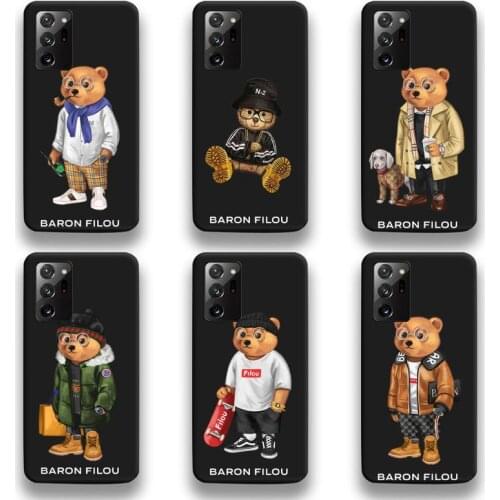 Cute BEAR Design Barons Phone Case For Samsung Galaxy Note20 ultra 7 8 9 10 Plus lite M51 M21 M31S J8 2018 Prime