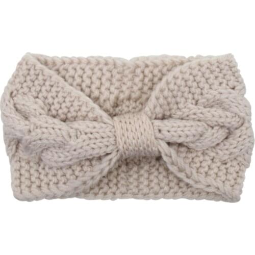 Cn Girls Winter Knitting Headbands Bow Twist Hairbands For Women Mulher Head Hair Hoop Braid Women Girls Hair Accessories